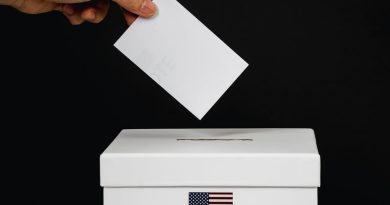 photo of person dropping a vote